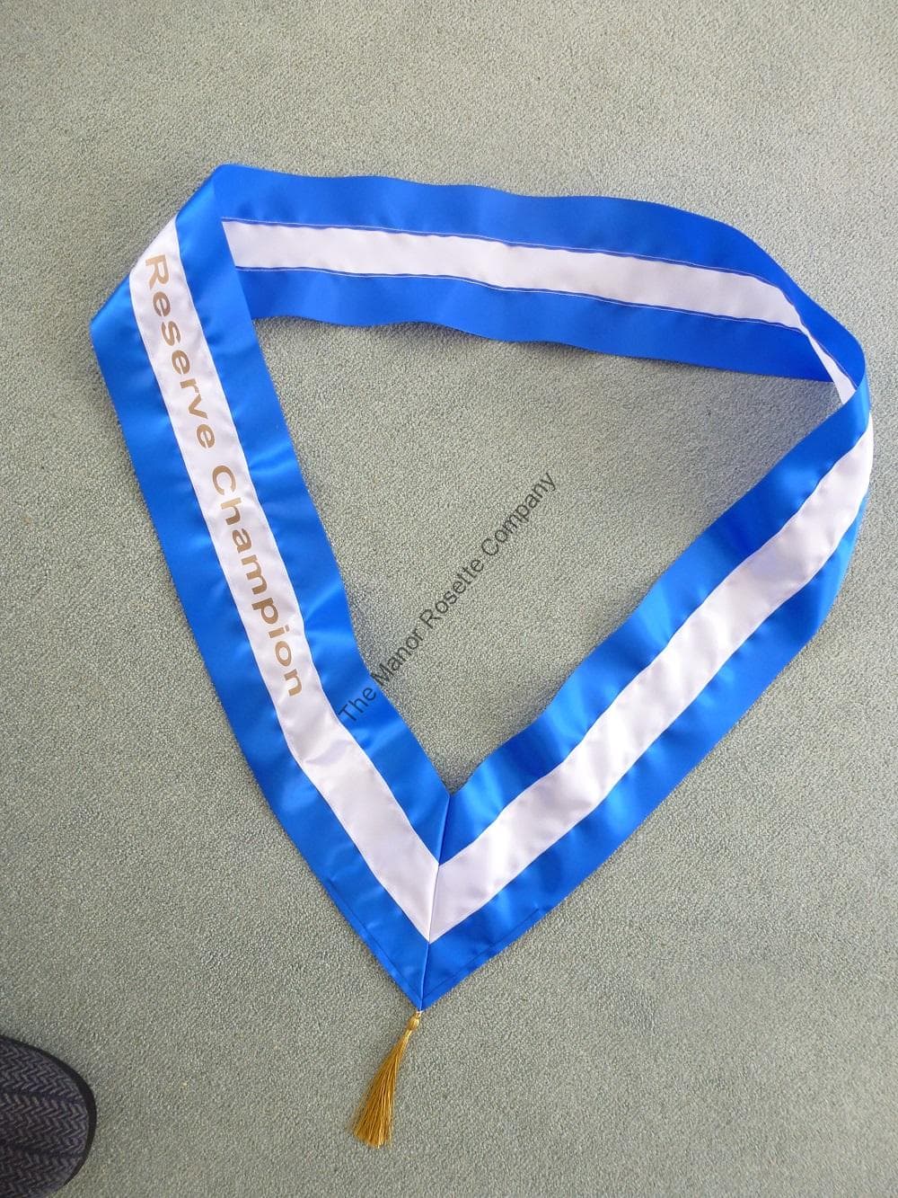 Dog/Sheep/Kid 3ft Tri Colour Personalised Sash Reserve Champion