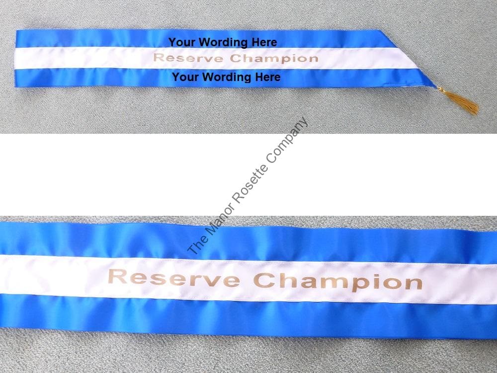 Dog/Sheep/Kid 3ft Tri Colour Personalised Sash Reserve Champion - Image 2