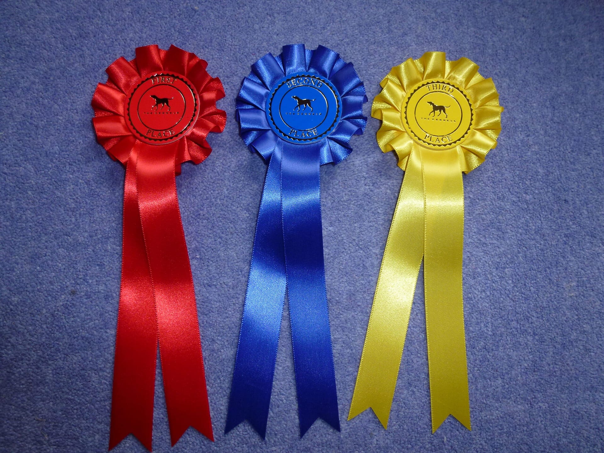 Set of 3 1 Tier Worcester Personalised Rosette