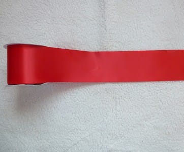 5ft 100mm Stock Red Colour Plain Sash