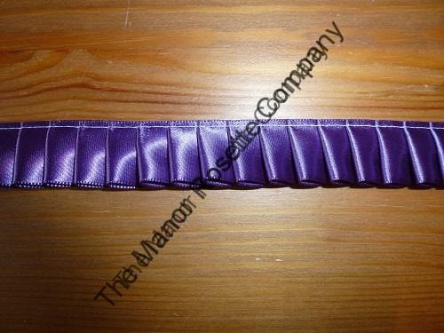 25mm Knife Pleated Satin Purple Ribbon