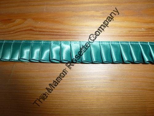 25mm Knife Pleated Satin Emerald Ribbon