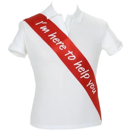 5ft 100mm Red Promotional Sashes
